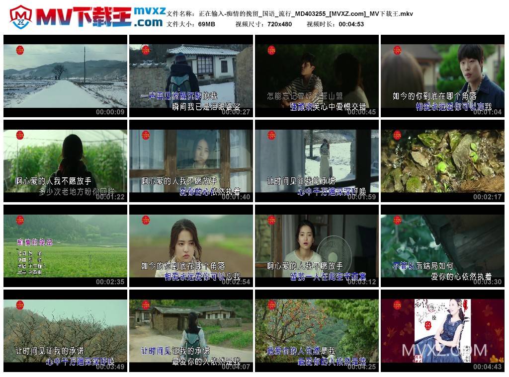 正在输入-痴情的挽留_国语_流行_MD403255